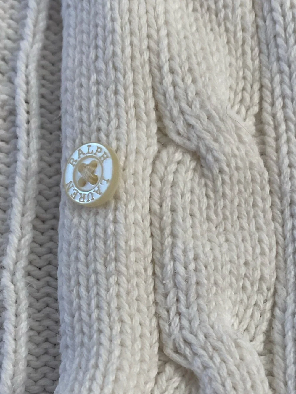 Baby Ralph Lauren White Cardigan Button up Sweater